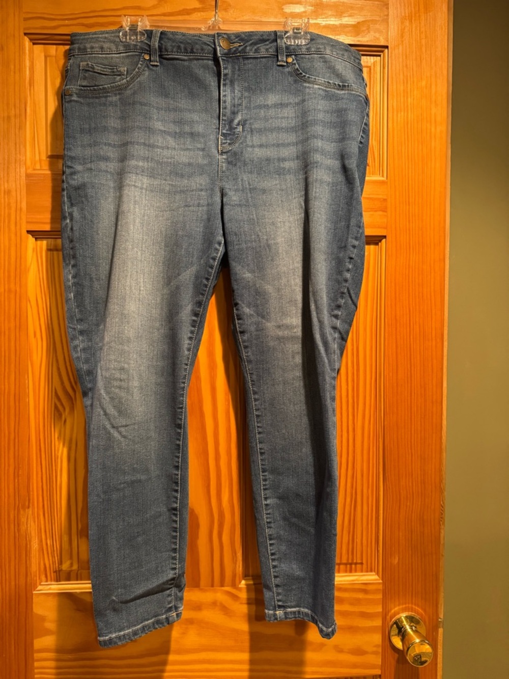 d. jeans Medium Blue Women's Jeggings - Slim Fit Size 18W